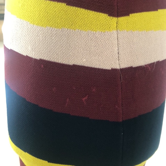 Sass and bide XS fitted high neck stripe midi knit dress - Picture 12 of 16